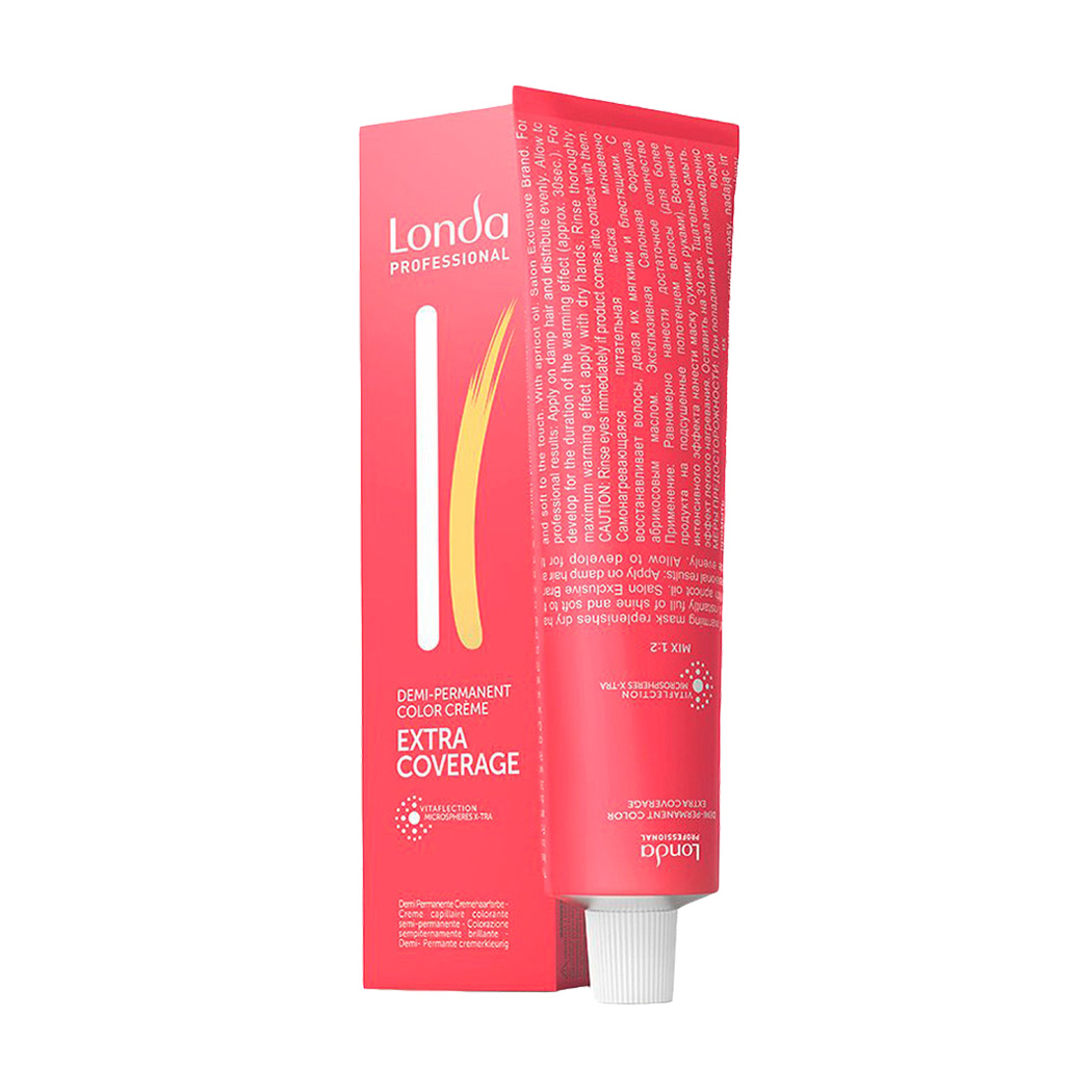 Уцінка! Інтенсивна тонувальна крем-фарба для сивого волосся Londa Professional Demi-Permanent Color Creme Extra-Coverage 5/07 Світлий шатен натурально-коричневий, 60 мл